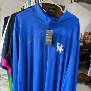 University of Kentucky Nike Blue Dri-FIT quarter zip. Brand new